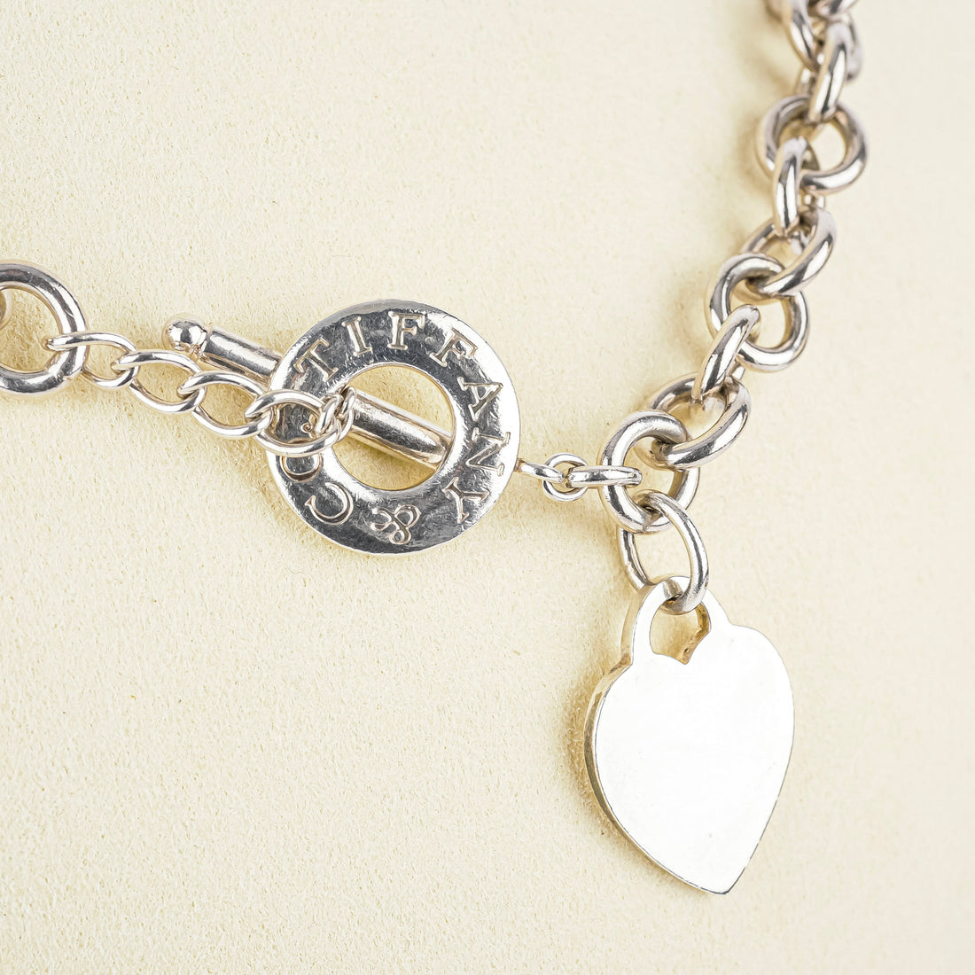 TIFFANY & CO Sterling Heart Tag Toggle Necklace
