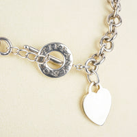 TIFFANY & CO Sterling Heart Tag Toggle Necklace