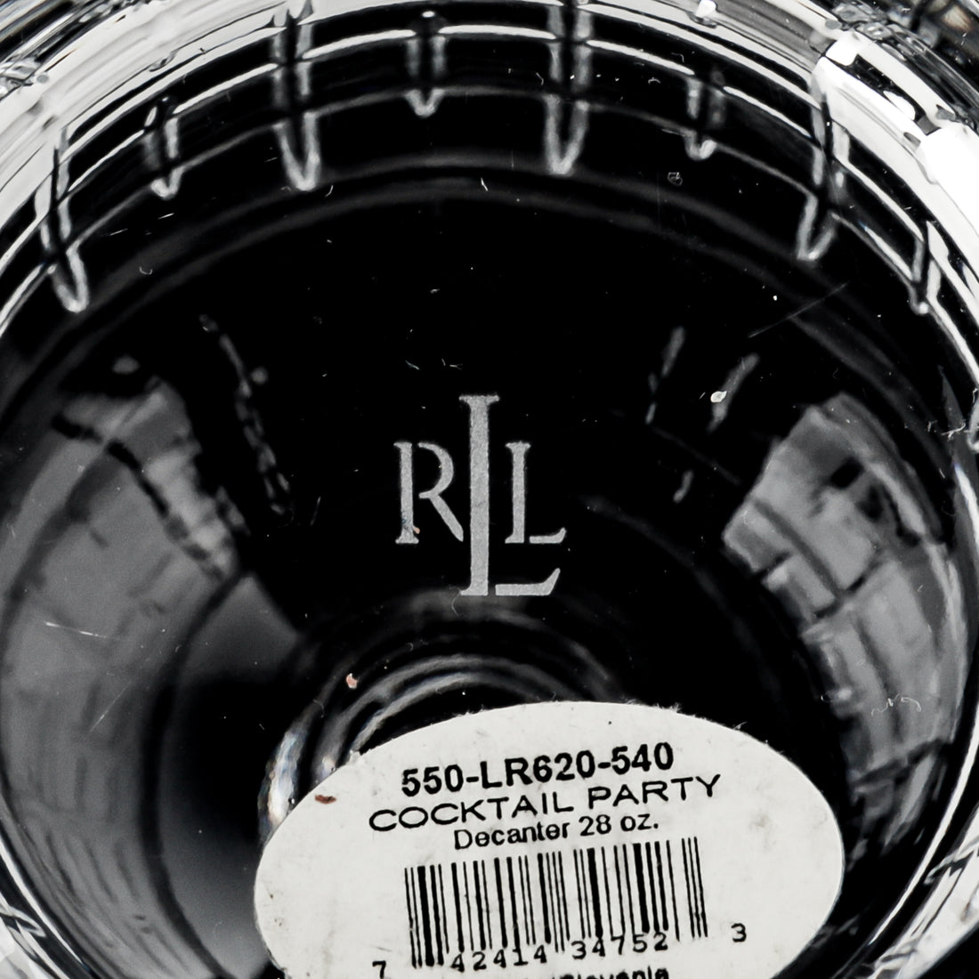 RALPH LAUREN Cocktail Party Crystal Wine Decanter And Stopper