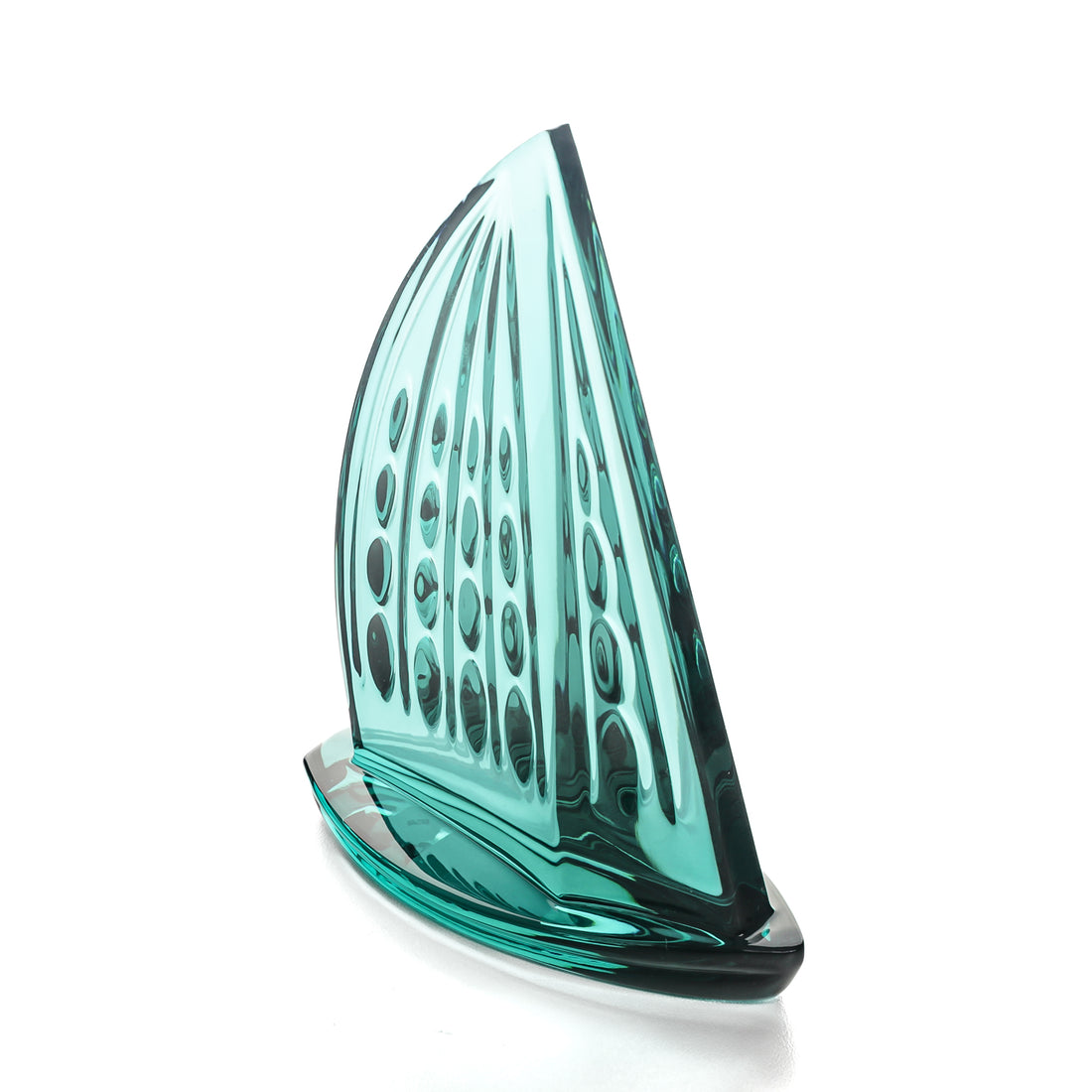 WATERFORD Figurine/Paperweight Sailboat Teal