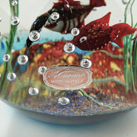 Murano Art Glass Aquarium Fish Bowl Sculpture