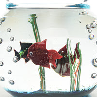 Murano Art Glass Aquarium Fish Bowl Sculpture