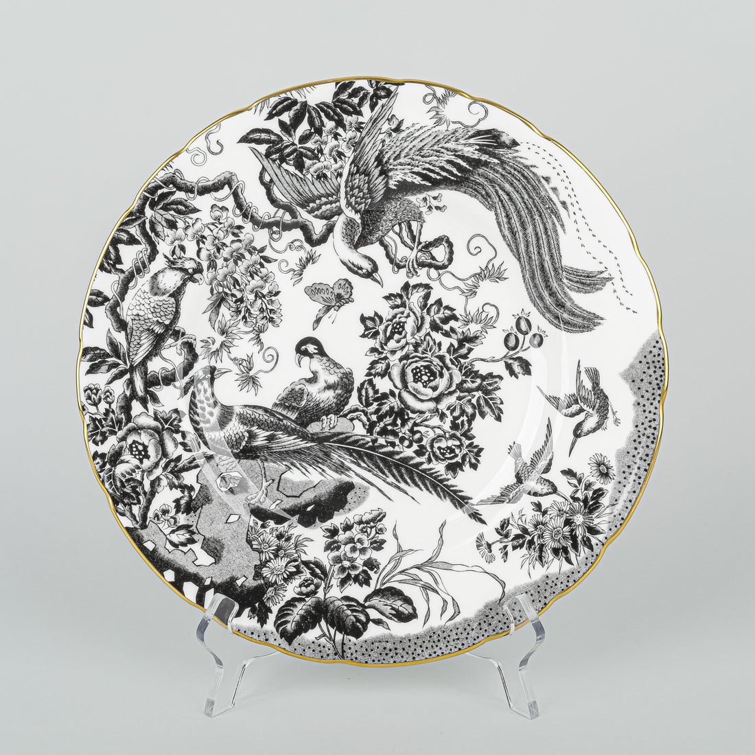 ROYAL CROWN DERBY Black Aves Dinner Plate