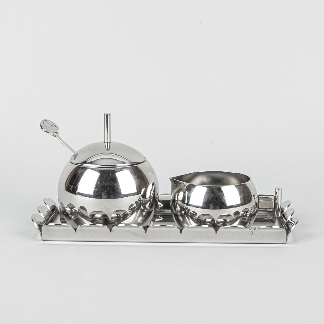 ALLESI Anna Stainless Steel Cream & Sugar Set 5pcs