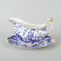 ROYAL CROWN DERBY Mikado Gravy Boat And Stand