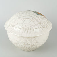 Peter Powning (NB, 1940)        Crackle Glazed Lidded Bowl