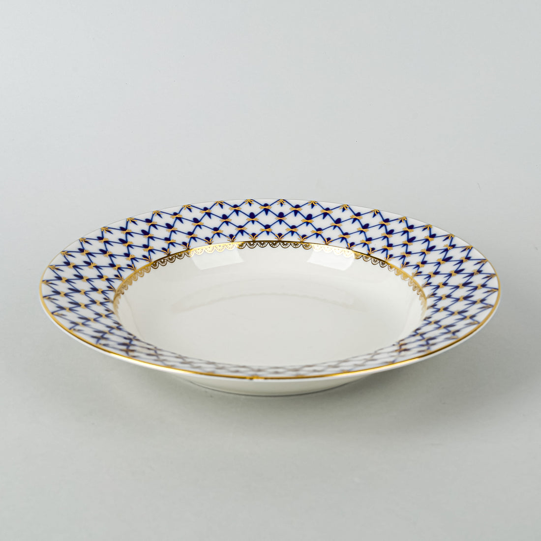 LOMONOSOV Cobalt Net Soup Plates Set of 2