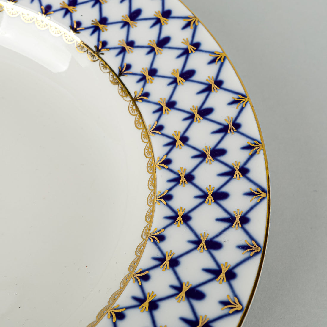 LOMONOSOV Cobalt Net Soup Plates Set of 2