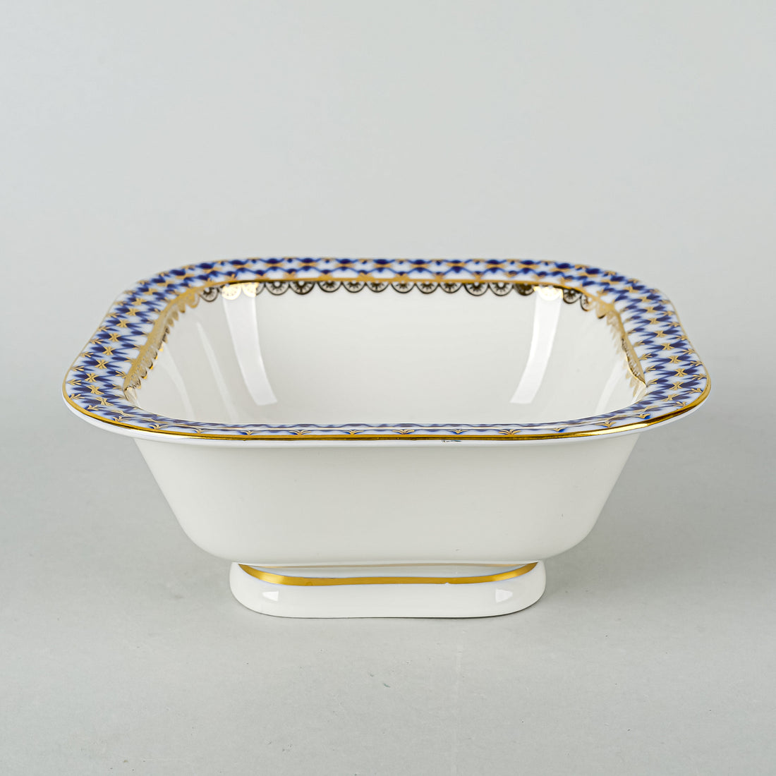 LOMONOSOV Cobalt Net Square Bowl