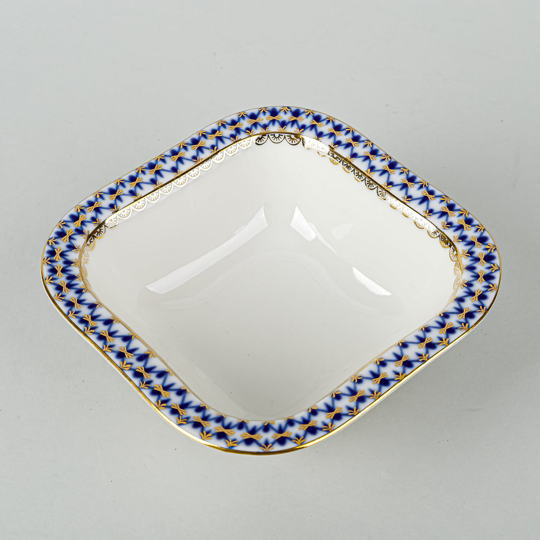 LOMONOSOV Cobalt Net Square Bowl