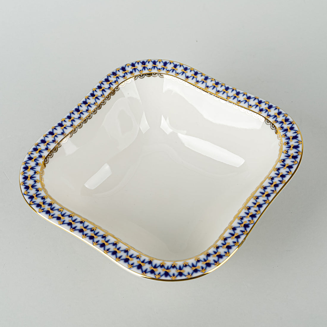 LOMONOSOV Cobalt Net Square Bowl