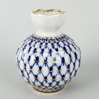 LOMONOSOV Cobalt Net Vase