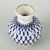 LOMONOSOV Cobalt Net Vase