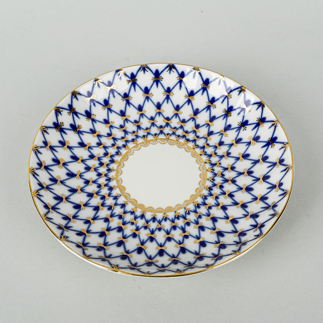 LOMONOSOV Cobalt Net Teacup & Saucer