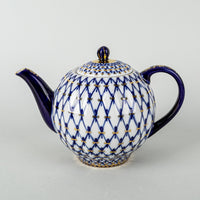 LOMONOSOV Cobalt Net Teapot With Lid