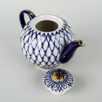 LOMONOSOV Cobalt Net Teapot With Lid