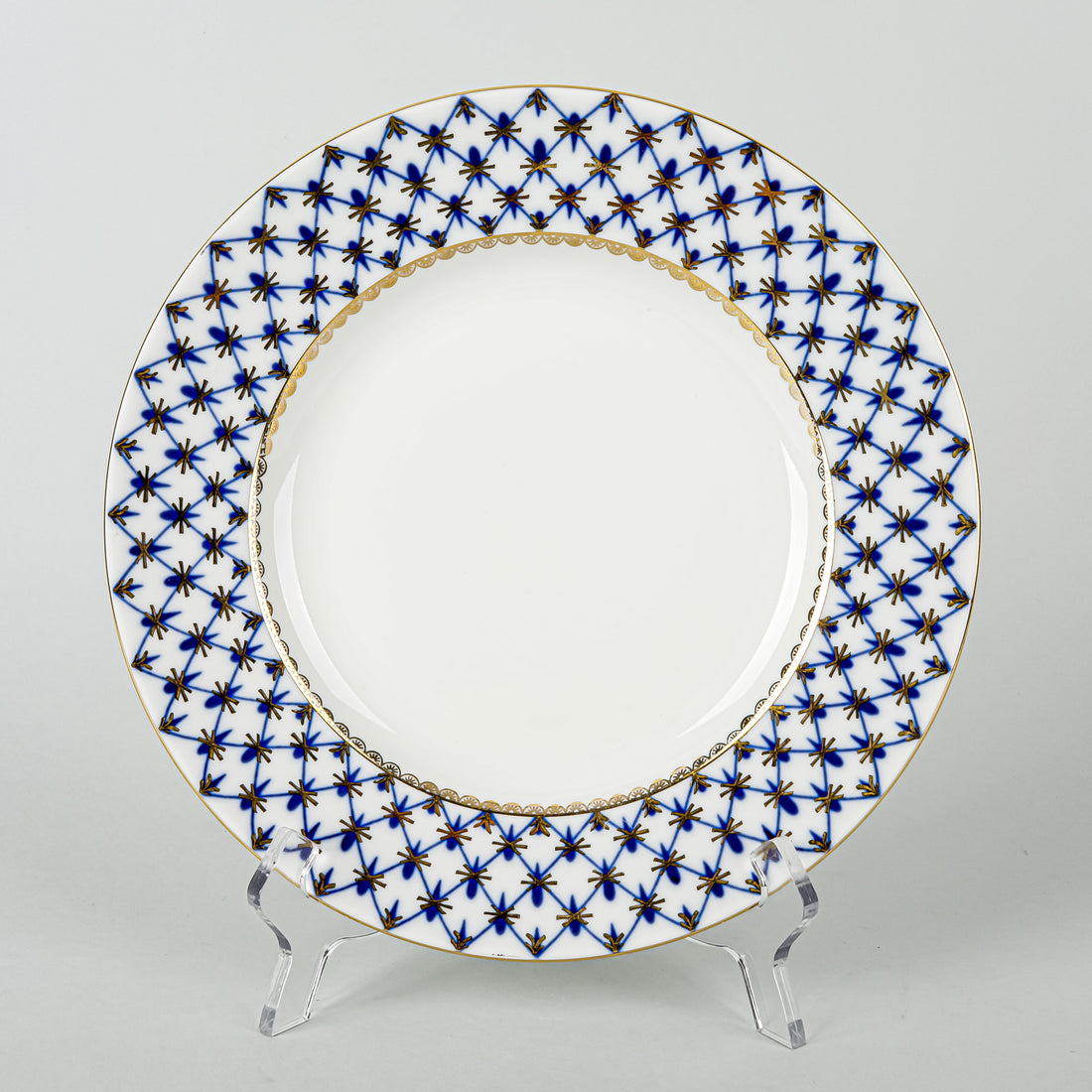 LOMONOSOV Cobalt Net Dinner Plates Set Of 4
