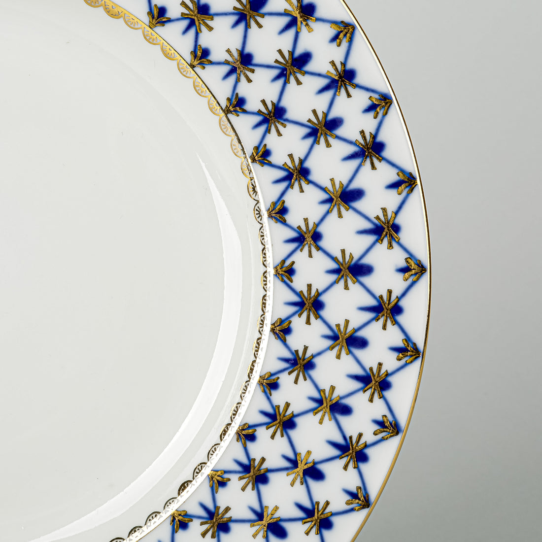 LOMONOSOV Cobalt Net Dinner Plates Set Of 4