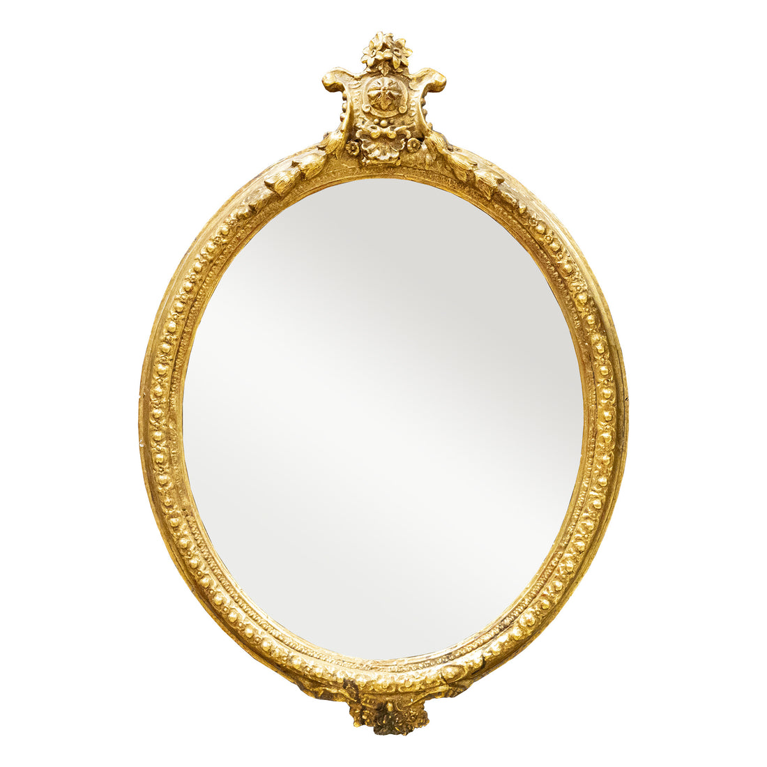 Vintage Oval Louis XVI Style Gilt Mirror