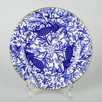 ROYAL CROWN DERBY Peacock Blue Dessert/Tea Plates Set of 6