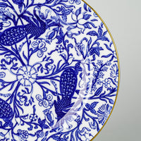ROYAL CROWN DERBY Peacock Blue Dessert/Tea Plates Set of 6