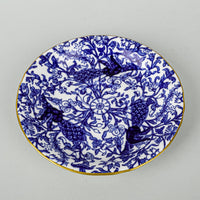 ROYAL CROWN DERBY Peacock Blue Cup & Saucer - Low Flat Cup