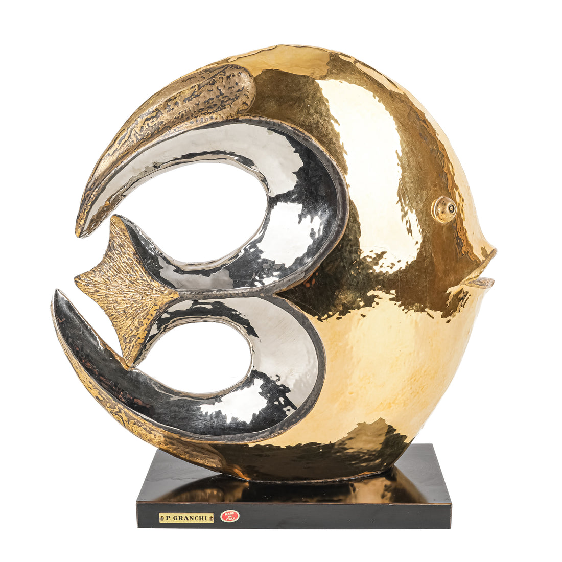 PAOLO GRANCHI Metal Decor Fish Sculpture