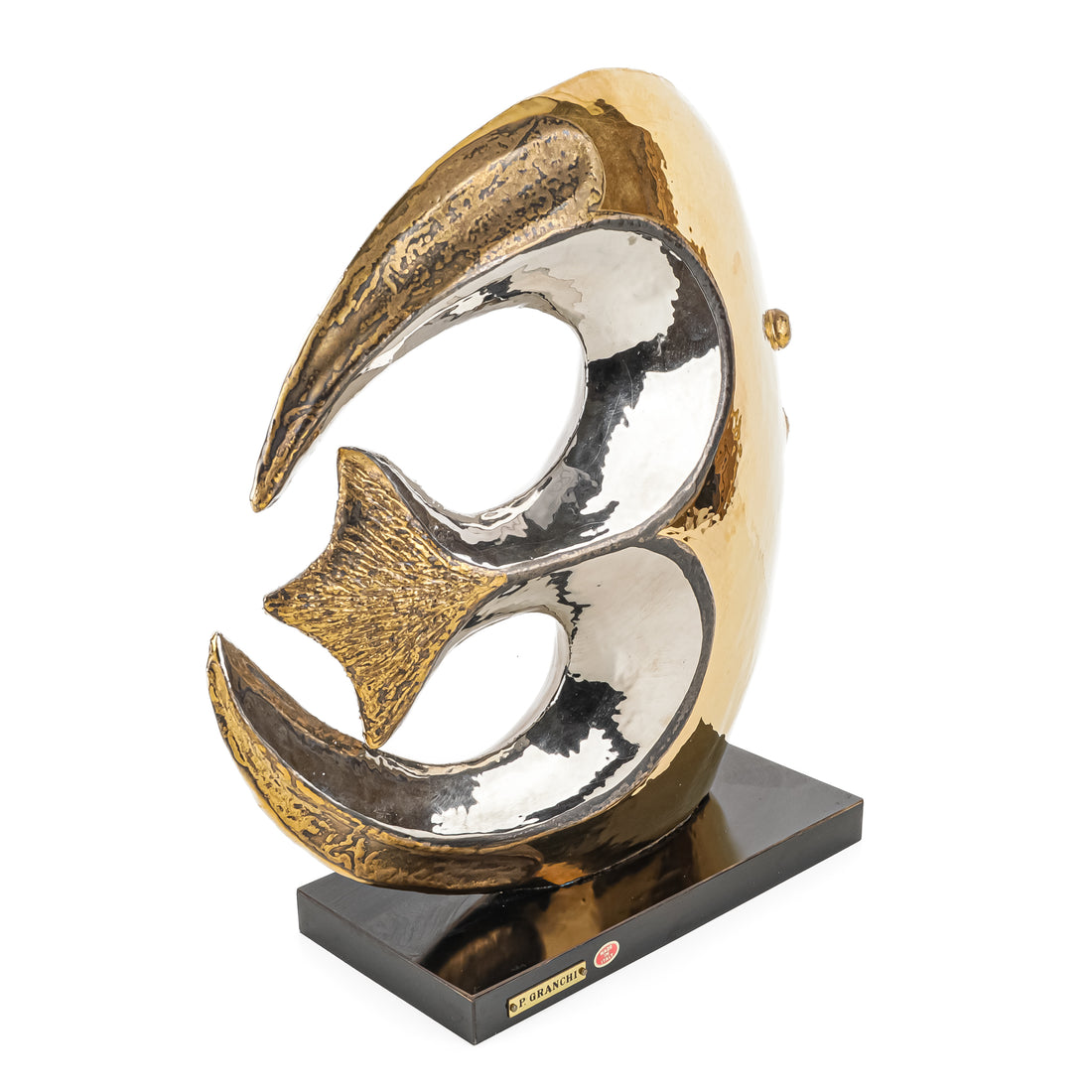 PAOLO GRANCHI Metal Decor Fish Sculpture