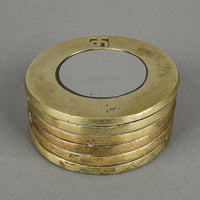 DAVID MARSHALL Brutalist Bronze And Aluminum Round Coasters - Set Of 6