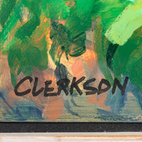 Clerkson "Potted Geraniums" Acrylic On Board