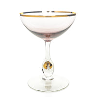 JOSEF STANIK Golden Zuzana Coupe Champagne Glasses Set Of 6