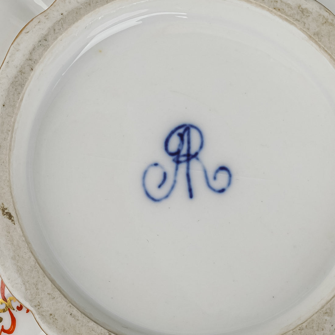 DRESDEN Meissen Hand Painted Panel China Floral Covered Bowl