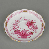 HEREND Indian Basket Pink Cup & Saucer 724