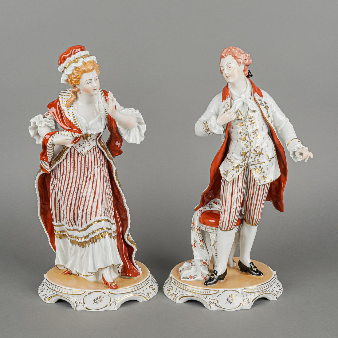 CARL THIEME Dresden Figurines Man 9298XS & Woman 9289XS