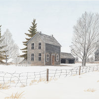 Attributed to Michael French (Canadian 1951) "Lindsay Farm House"