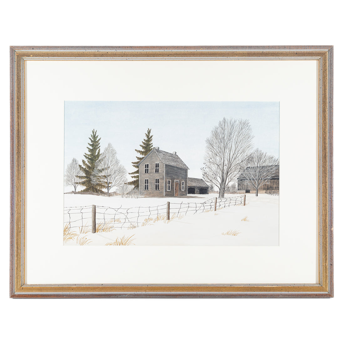 Attributed to Michael French (Canadian 1951) "Lindsay Farm House"