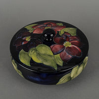 MOORCROFT Clematis Blue Ground Covered Bowl
