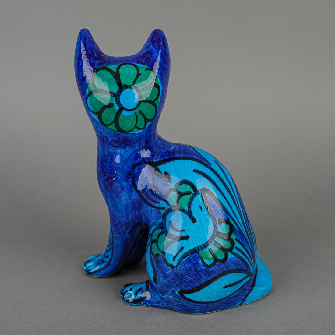 MARIO BELLINI Blue Cat Ceramic Sculpt 388