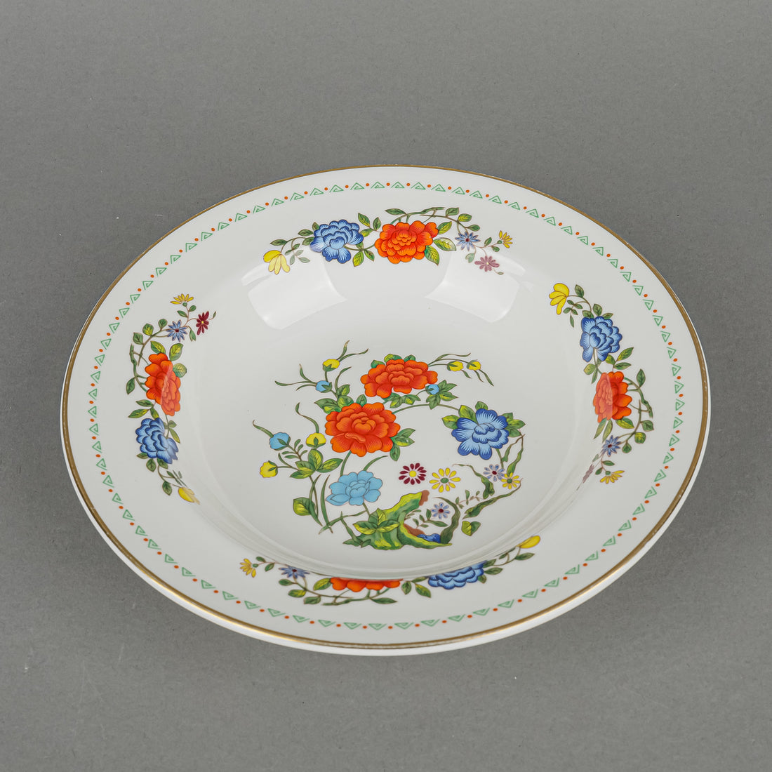 AYNSLEY Famille Rose Soup Plates Set Of 7