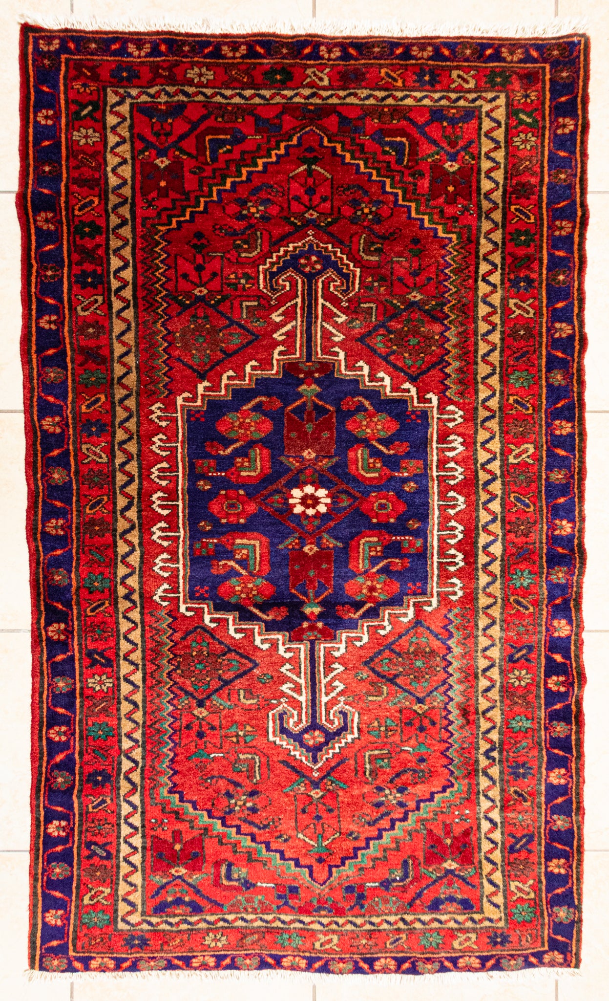 Hand Knotted Wool Zanjan Persian Rug - Around The Block