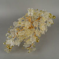 Art Glass Three Light Fruit Tree Candelabra