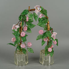 Art Glass Floral Centerpiece Trellis