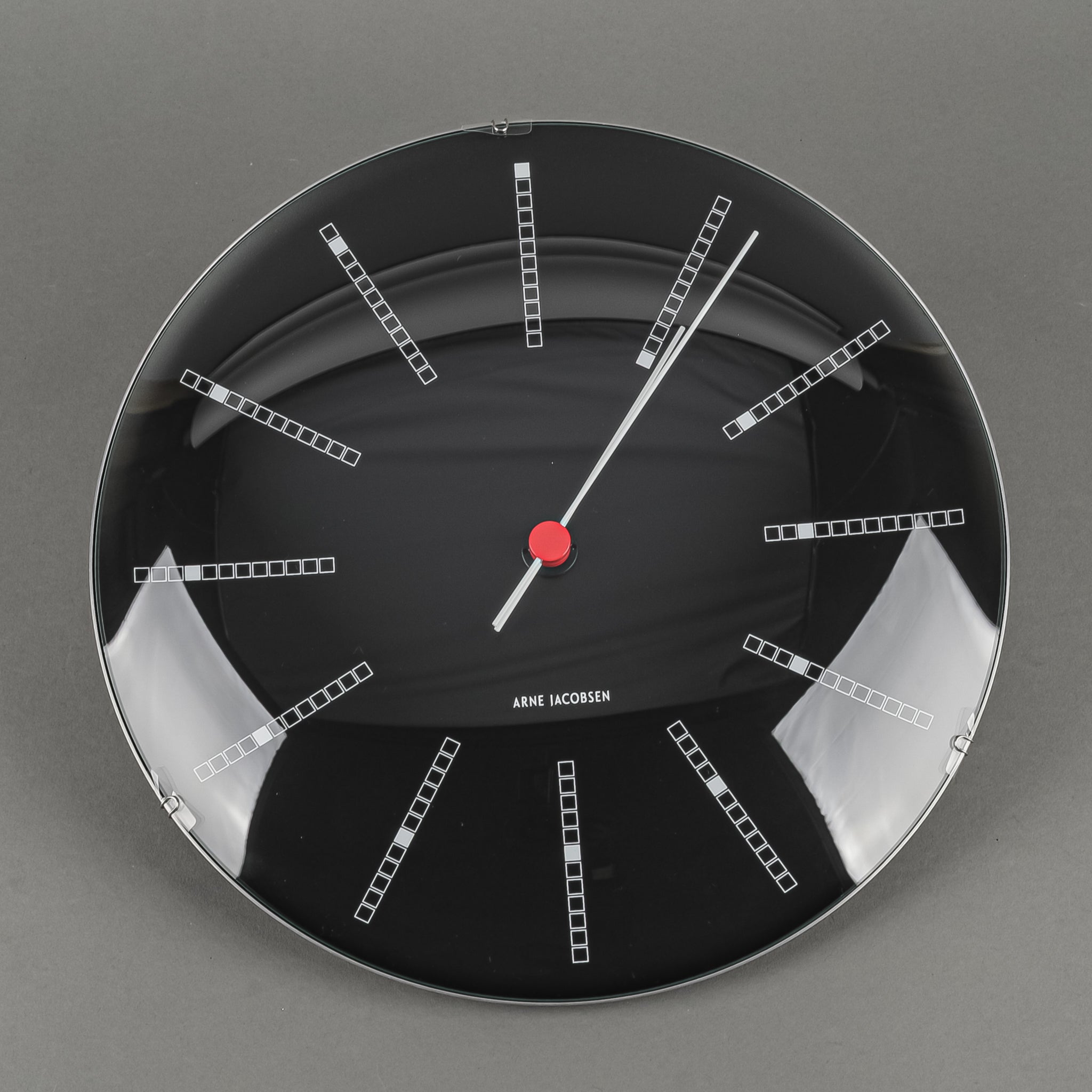 ROSENDAHL Arne Jacobsen BANKERS BLACK Wall Clock 43646 - Around The Block