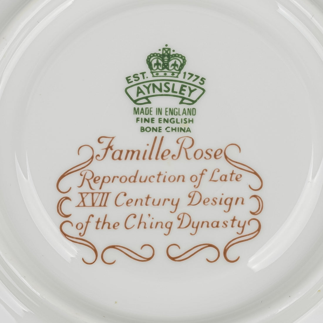 AYNSLEY Famille Rose Cream Soup And Saucers Set Of 6 -  12pcs
