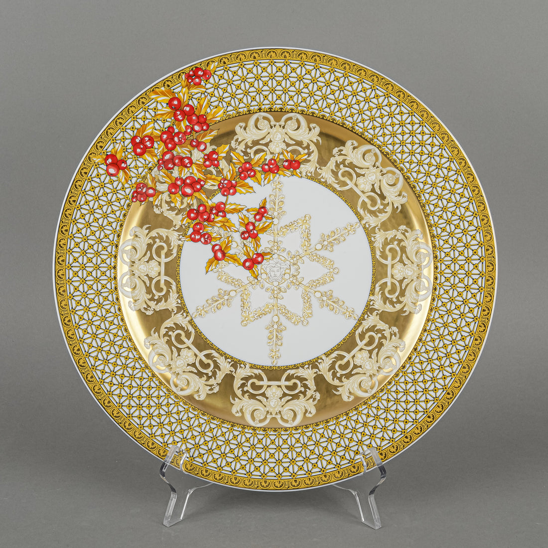 ROSENTHAL VERSACE Christmas In Your Heart 2010 Charger