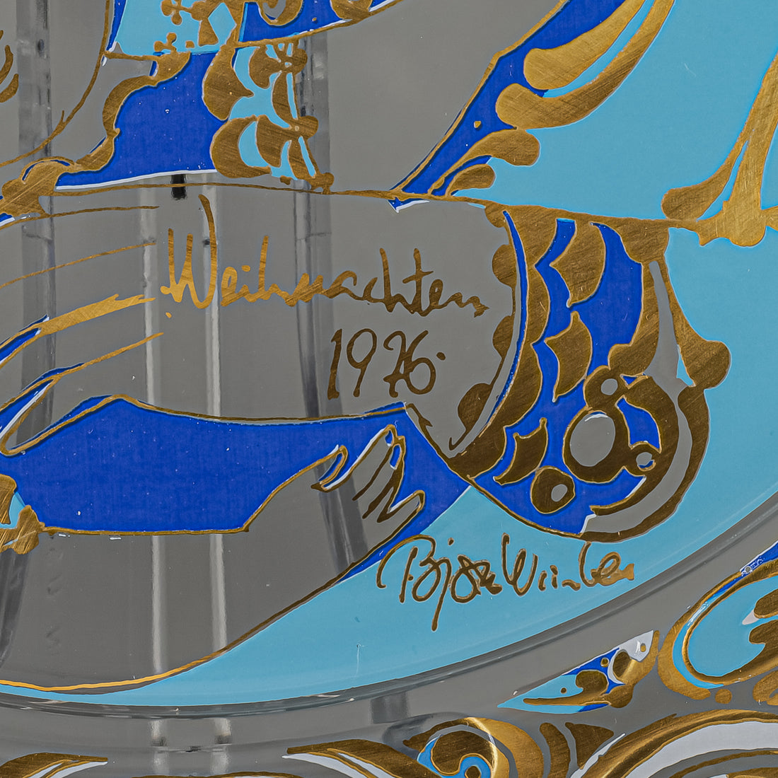 ROSENTHAL Bjorn Wiinblad Glass Christmas 1976 Wall Plate