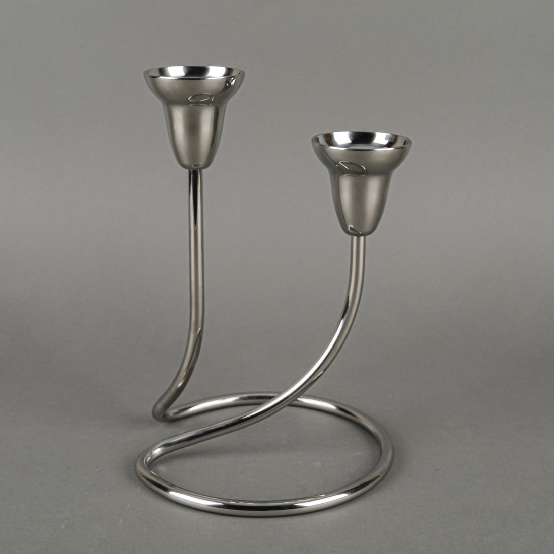 GEORG JENSEN Swing Stainless Steel 2 Light Candle Holder