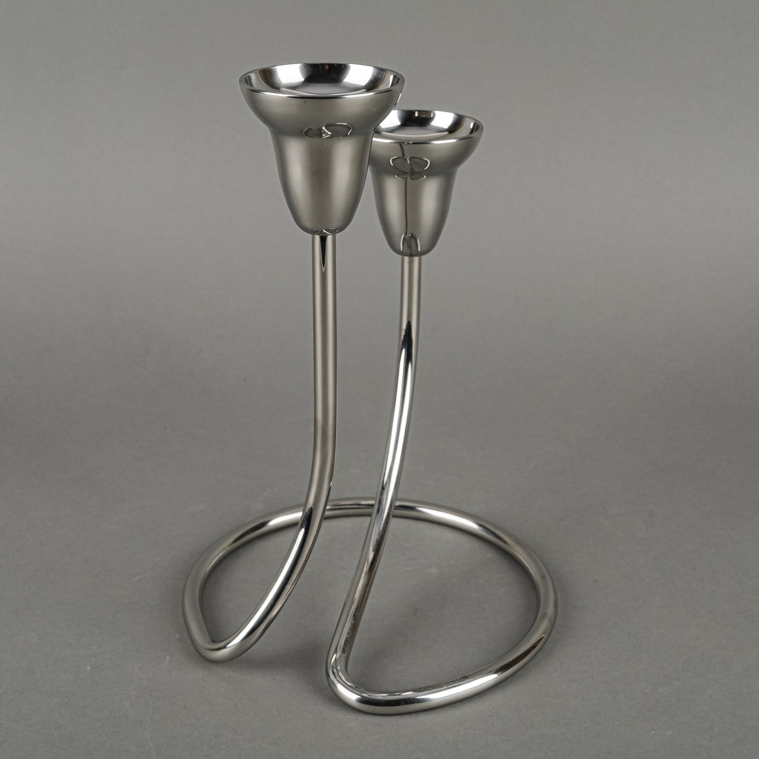 GEORG JENSEN Swing Stainless Steel 2 Light Candle Holder