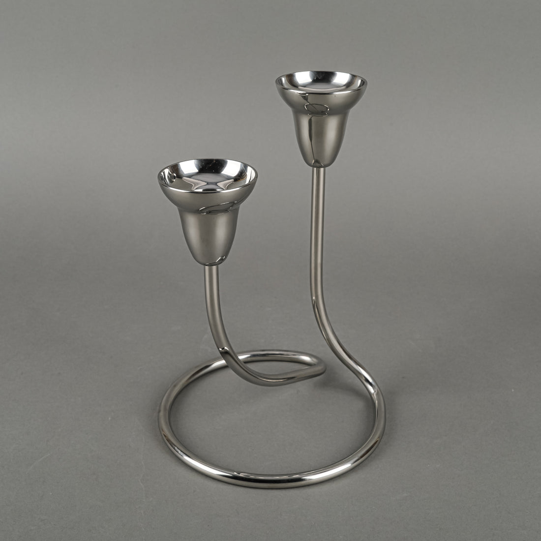 GEORG JENSEN Swing Stainless Steel 2 Light Candle Holder