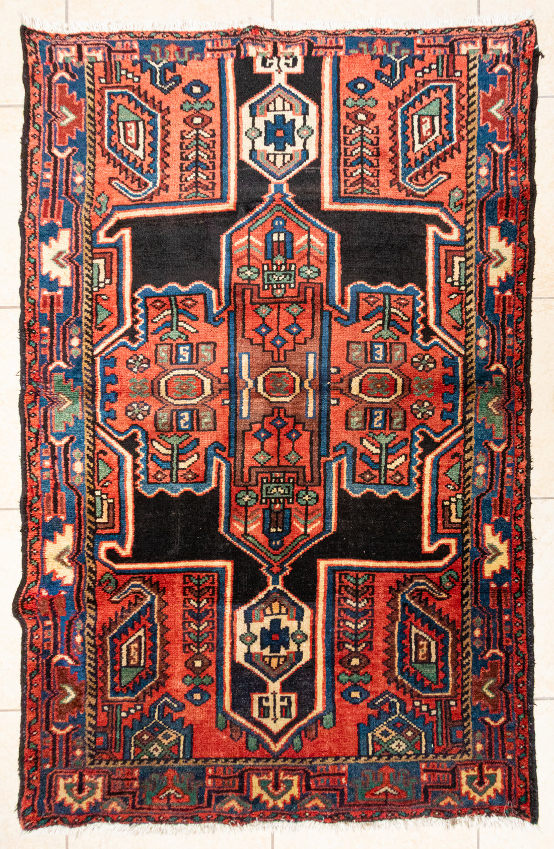 Hand Knotted Wool Zanjan Persian Runner